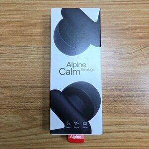 Alpine Calm Earplugs for Sleep Flight & Focus 15db Noise Reduction - Black - NEW